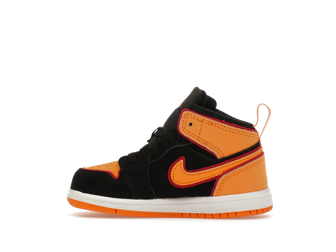 Vue 20 de Jordan 1 Mid SE Black Vivid Orange (TD)