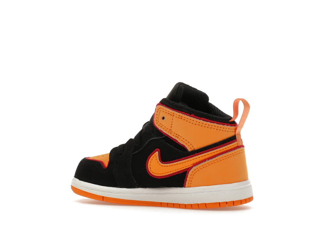 Vue 22 de Jordan 1 Mid SE Black Vivid Orange (TD)