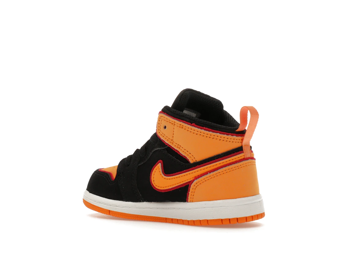 Vue 23 de Jordan 1 Mid SE Black Vivid Orange (TD)