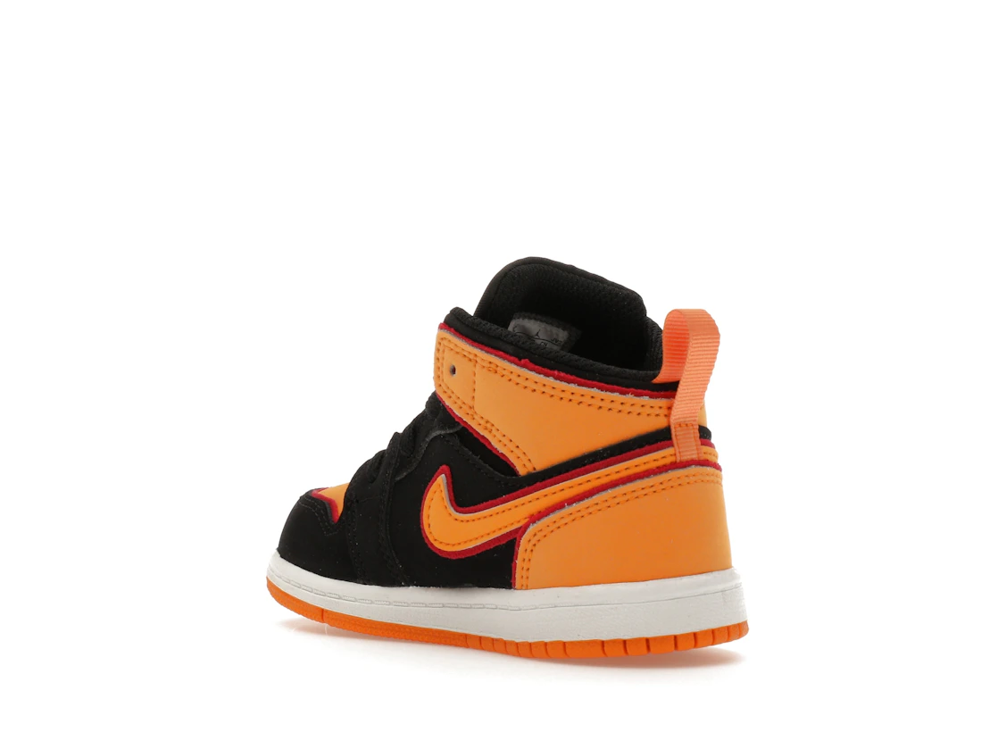 Vue 24 de Jordan 1 Mid SE Black Vivid Orange (TD)