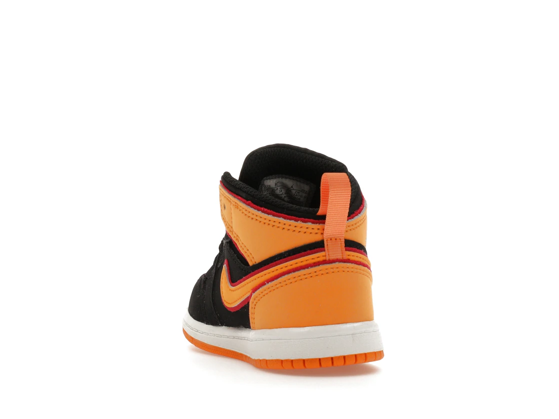 Vue 26 de Jordan 1 Mid SE Black Vivid Orange (TD)