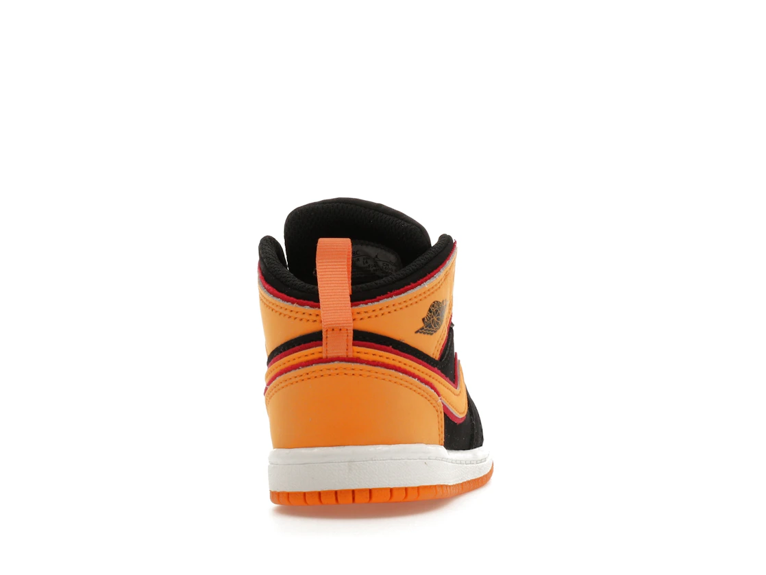 Vue 29 de Jordan 1 Mid SE Black Vivid Orange (TD)