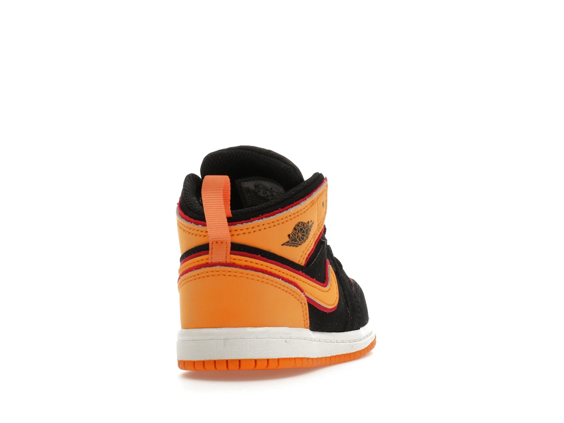 Vue 30 de Jordan 1 Mid SE Black Vivid Orange (TD)