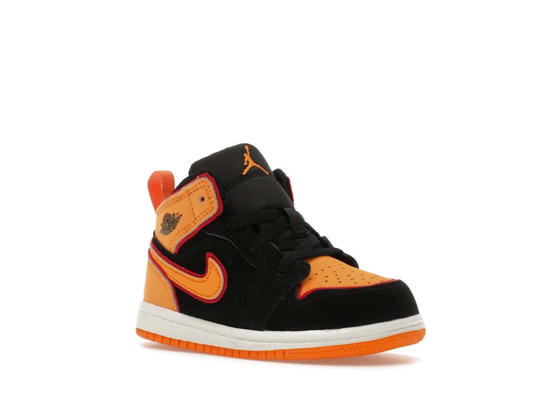 Vue 5 de Jordan 1 Mid SE Black Vivid Orange (TD)