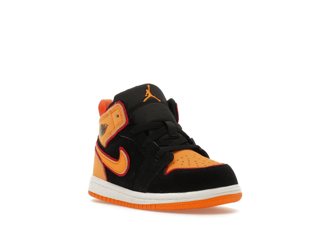 Vue 6 de Jordan 1 Mid SE Black Vivid Orange (TD)