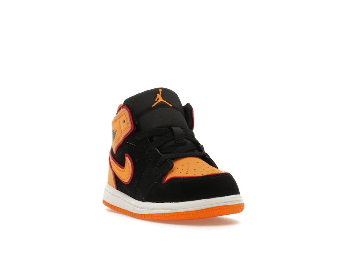 Vue 7 de Jordan 1 Mid SE Black Vivid Orange (TD)
