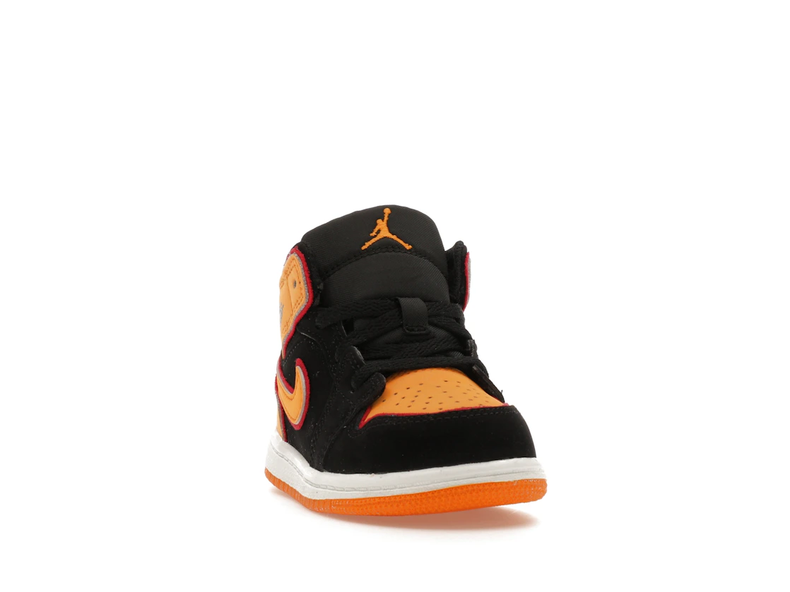 Vue 8 de Jordan 1 Mid SE Black Vivid Orange (TD)