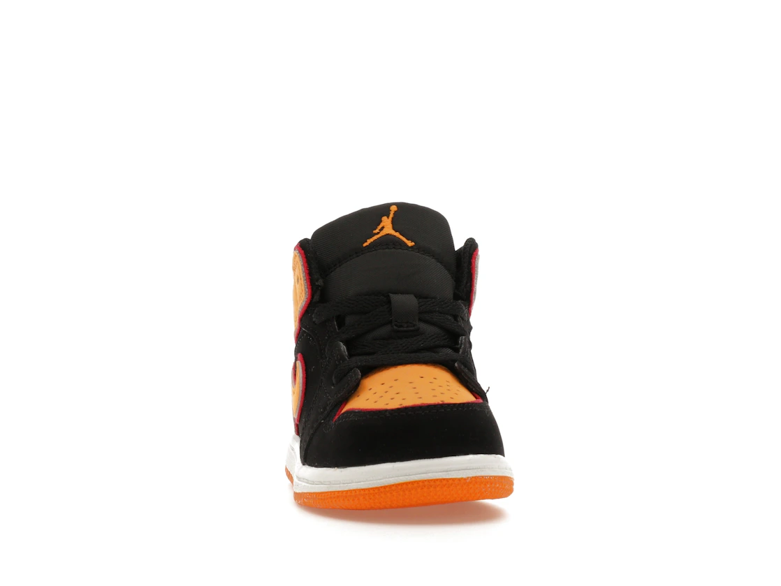 Vue 9 de Jordan 1 Mid SE Black Vivid Orange (TD)