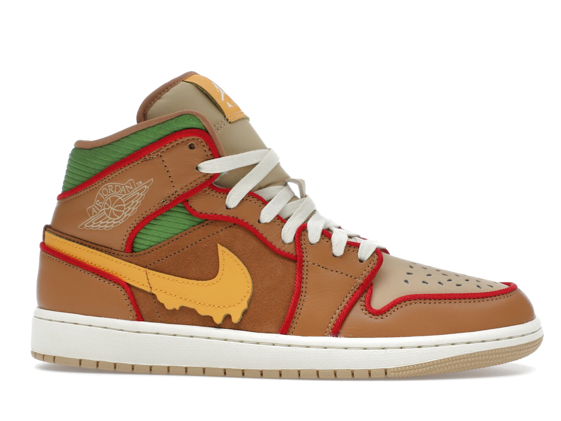 Vue 2 de Jordan 1 Mid SE Cheeseburger