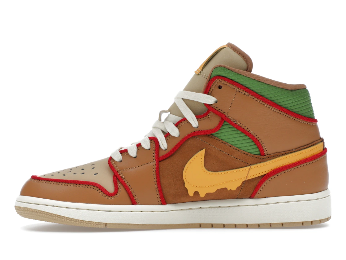 Vue 19 de Jordan 1 Mid SE Cheeseburger