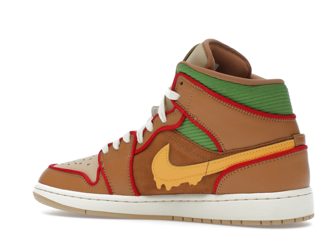 Vue 22 de Jordan 1 Mid SE Cheeseburger