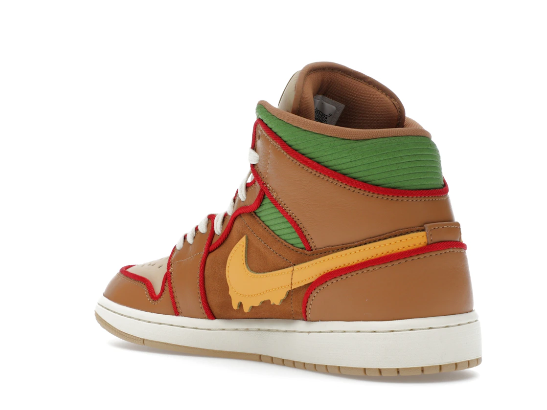 Vue 24 de Jordan 1 Mid SE Cheeseburger