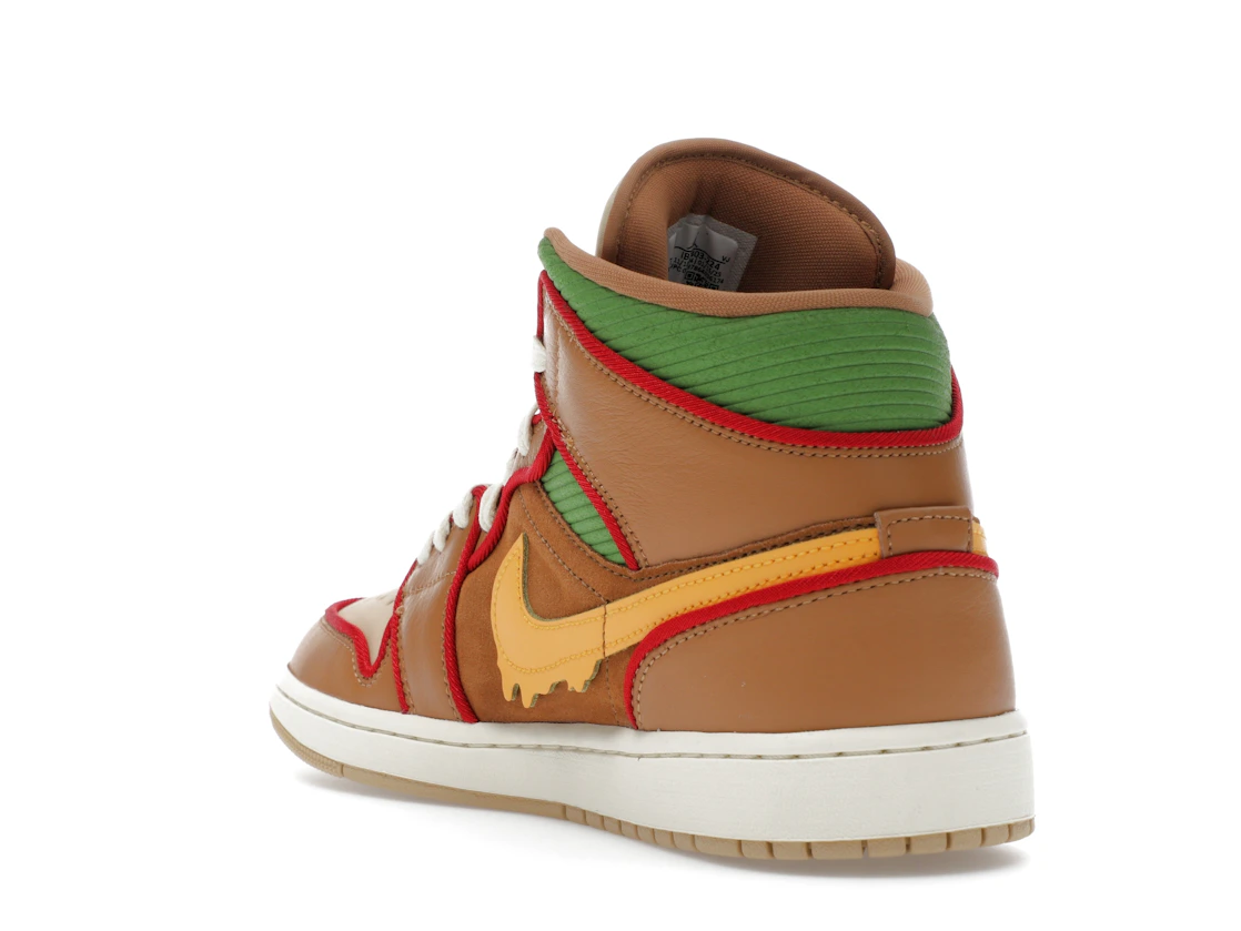 Vue 25 de Jordan 1 Mid SE Cheeseburger