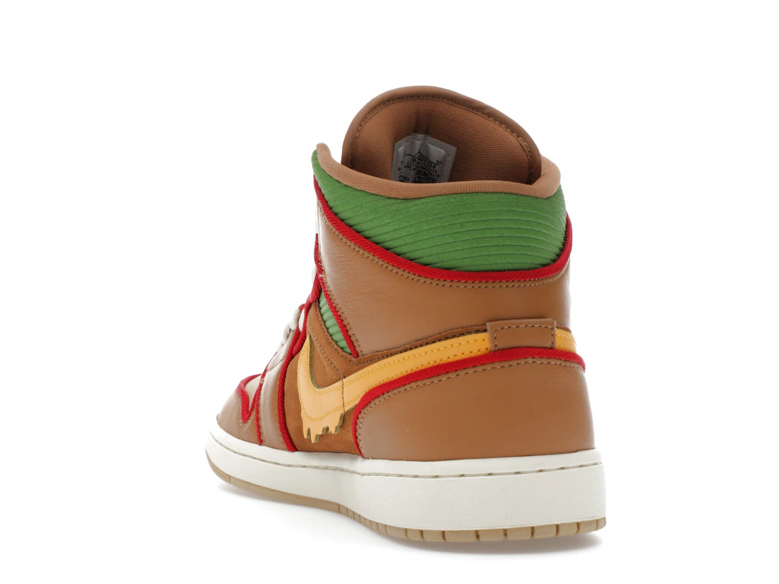 Vue 26 de Jordan 1 Mid SE Cheeseburger