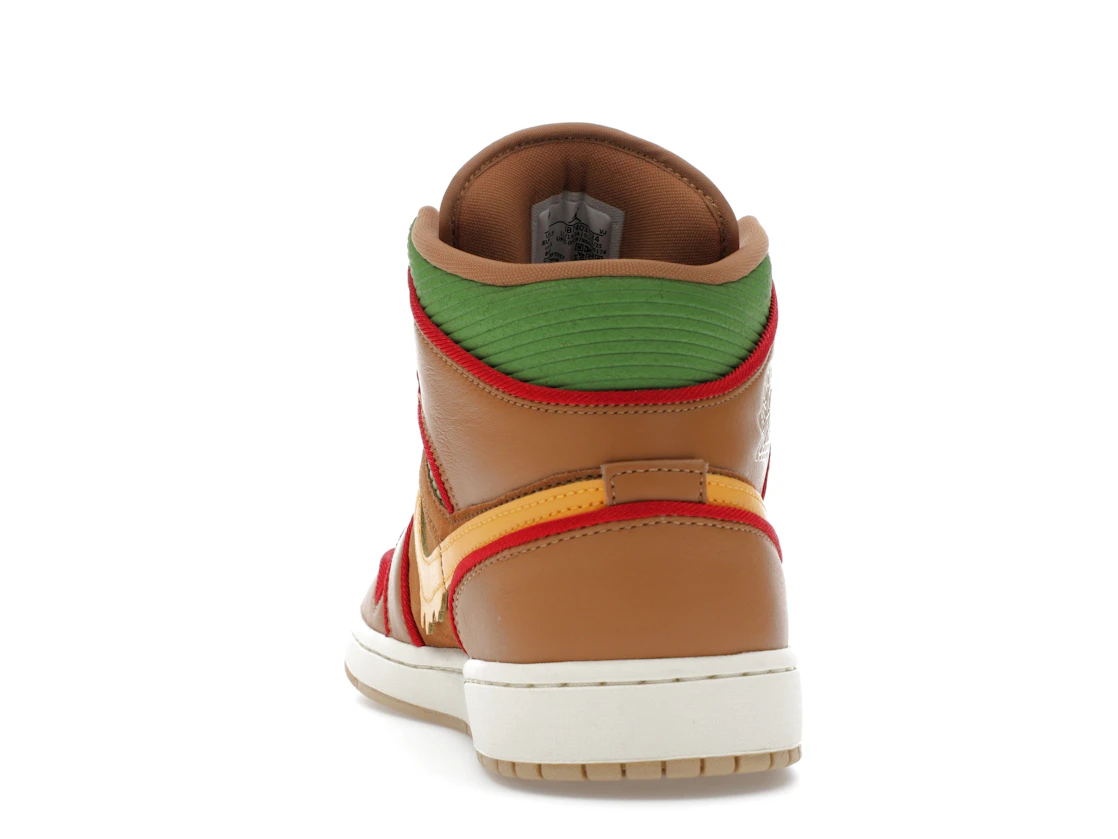 Vue 27 de Jordan 1 Mid SE Cheeseburger