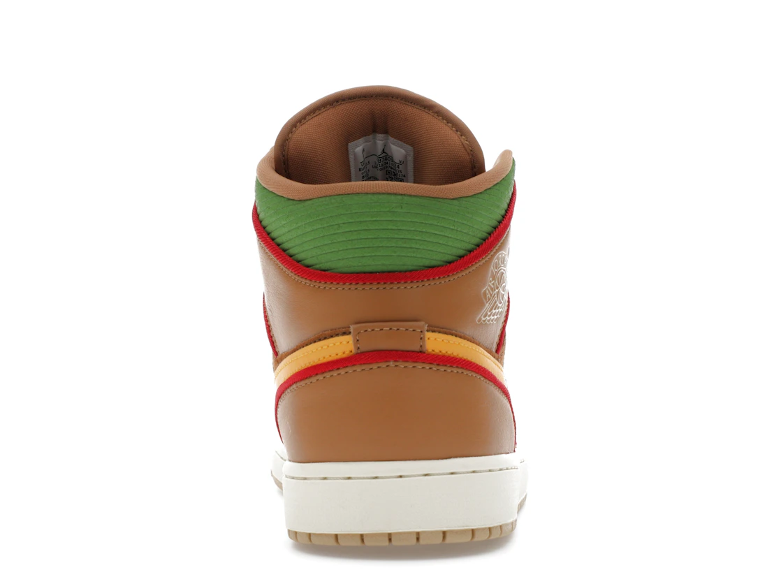 Vue 28 de Jordan 1 Mid SE Cheeseburger