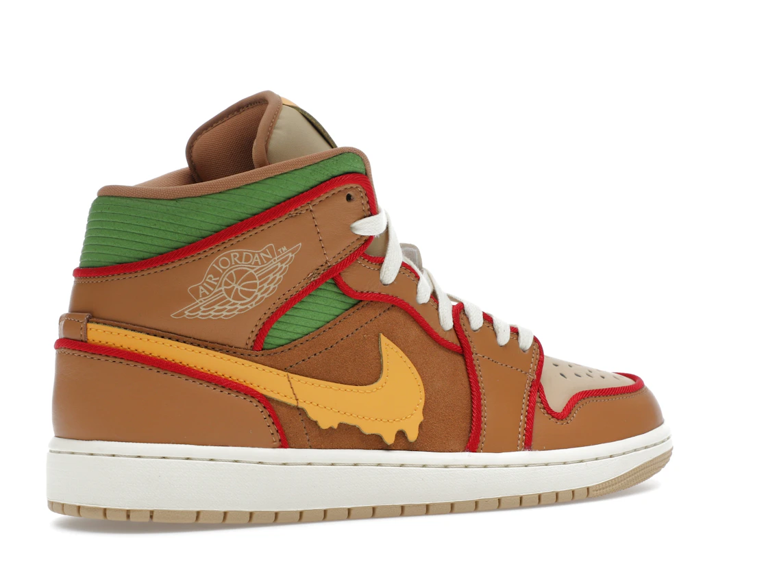 Vue 34 de Jordan 1 Mid SE Cheeseburger