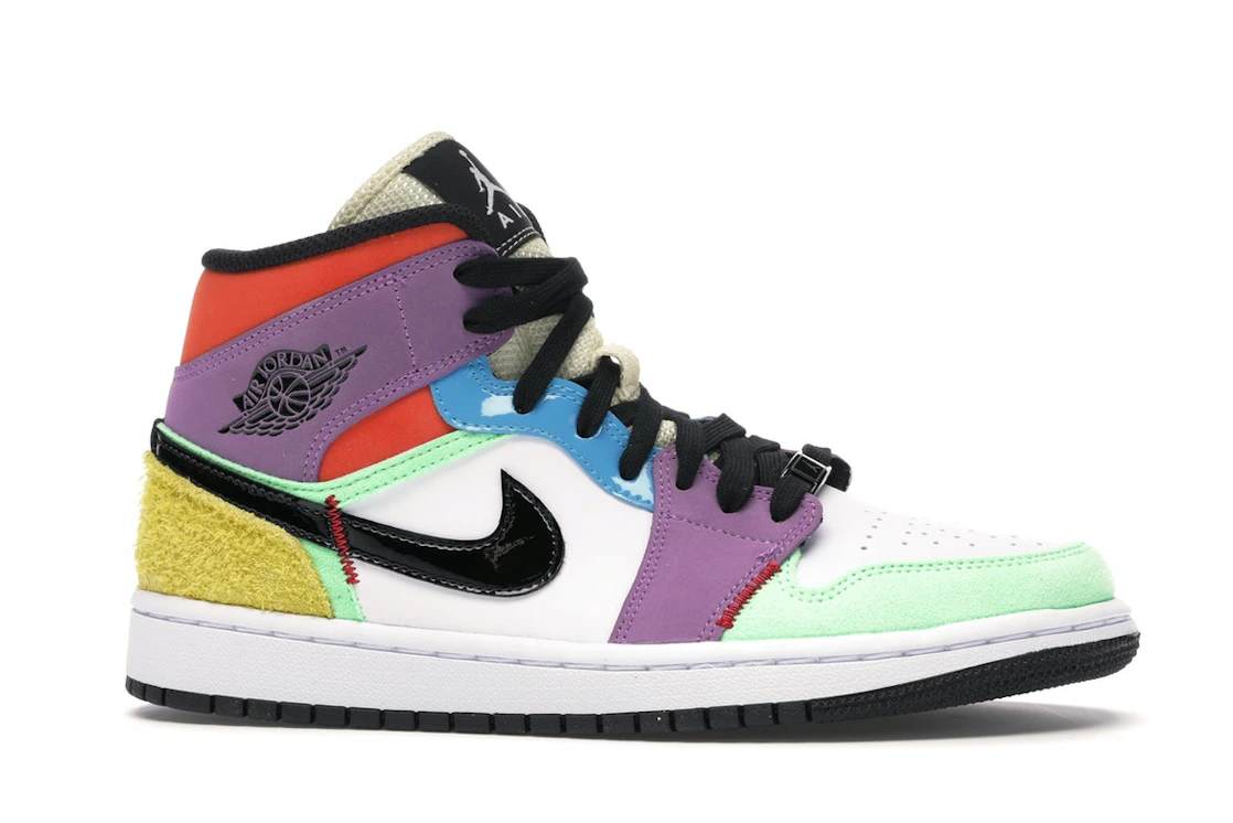 Vue 2 de Jordan 1 Mid SE Multi-Color 