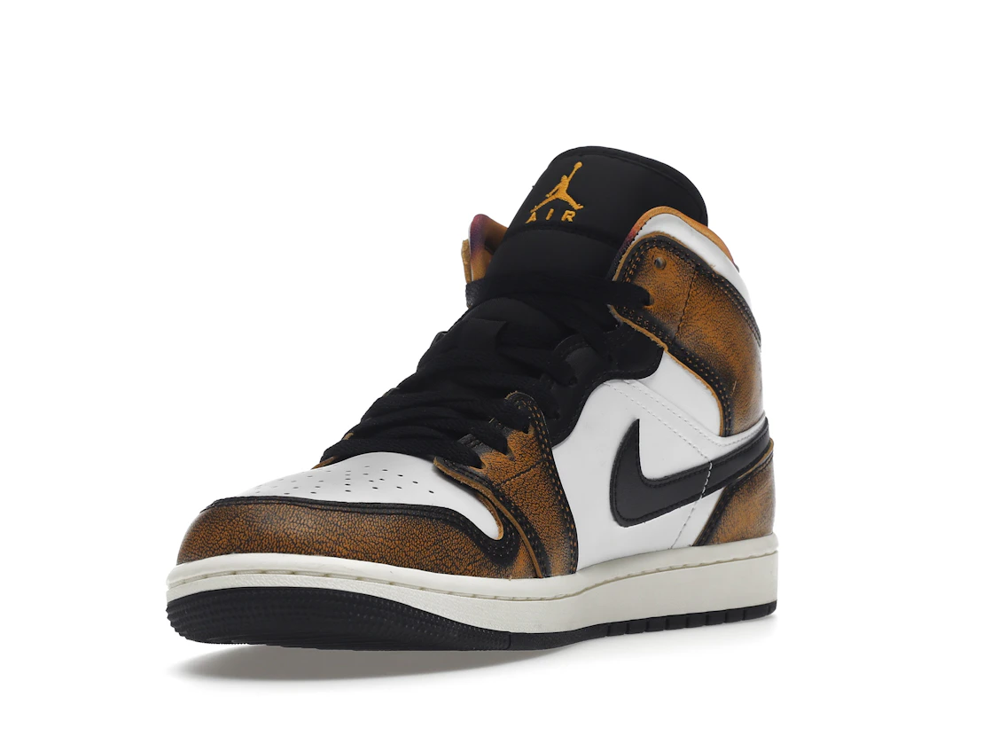 Vue 14 de Jordan 1 Mid SE Orange Wear Away