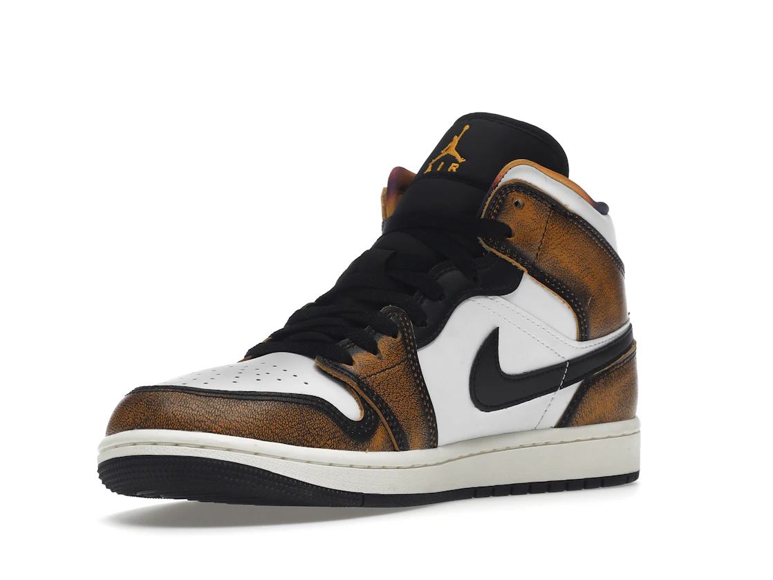 Vue 15 de Jordan 1 Mid SE Orange Wear Away