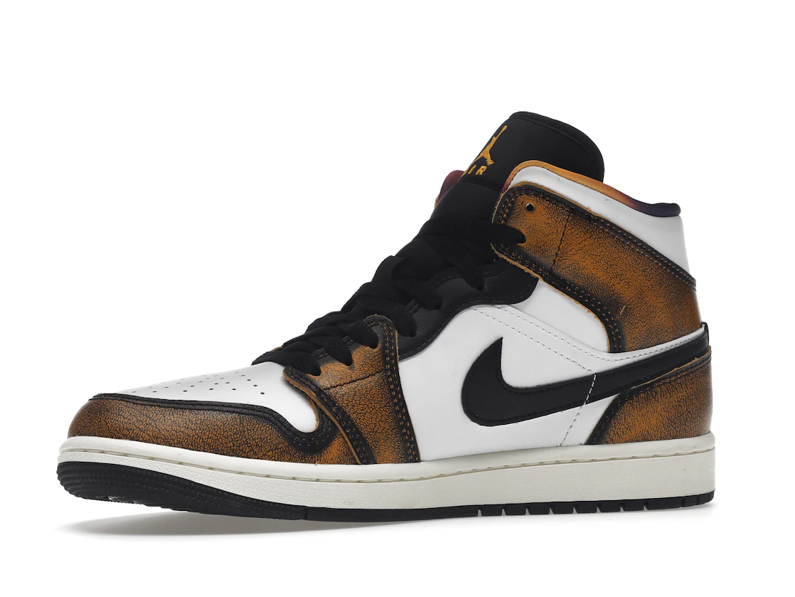 Vue 17 de Jordan 1 Mid SE Orange Wear Away