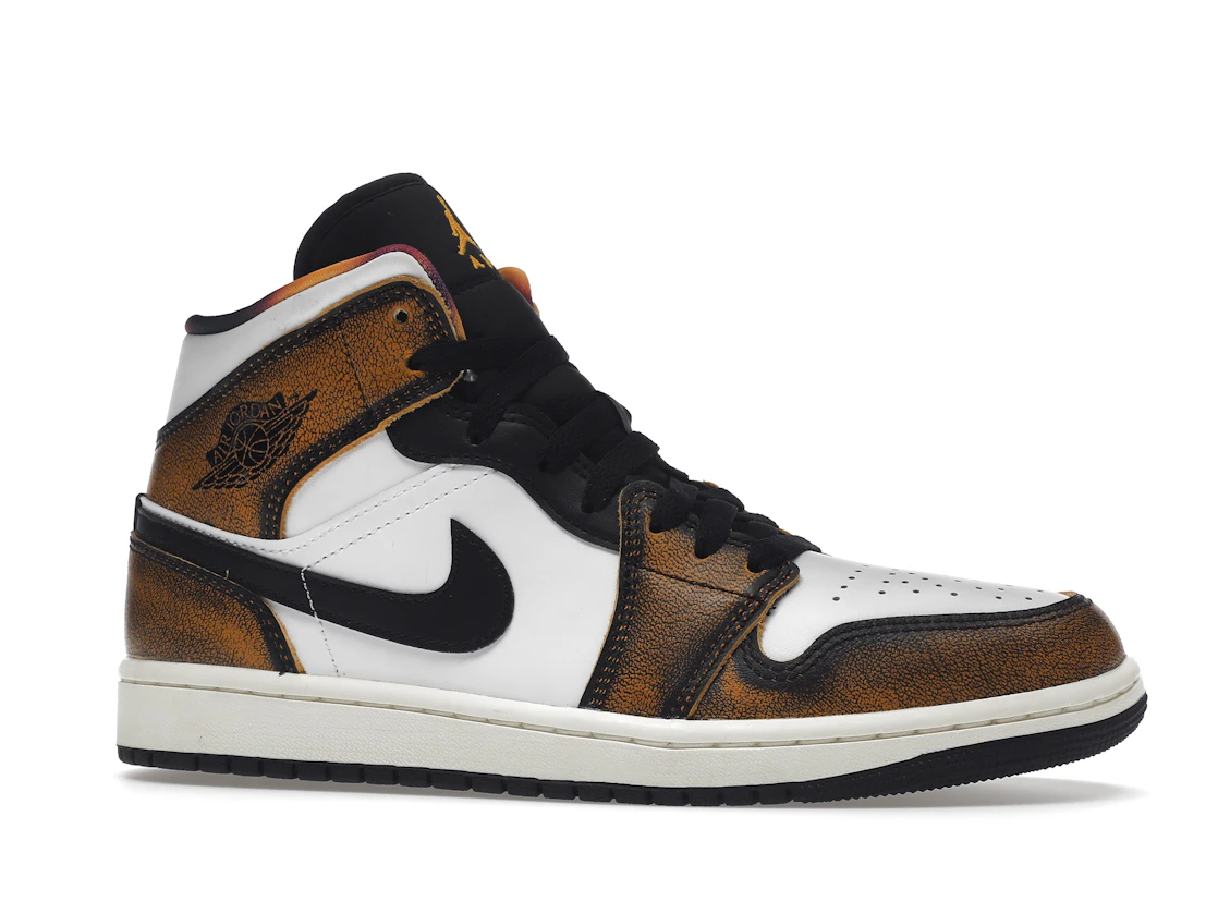 Vue 3 de Jordan 1 Mid SE Orange Wear Away