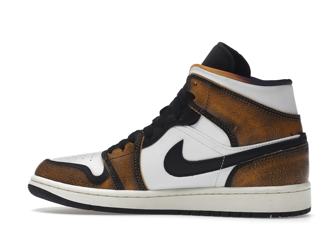 Vue 21 de Jordan 1 Mid SE Orange Wear Away