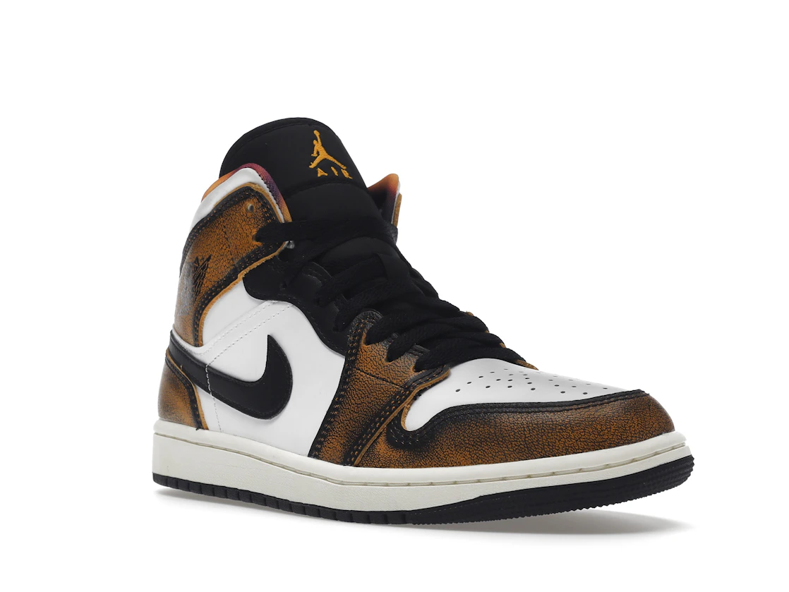 Vue 6 de Jordan 1 Mid SE Orange Wear Away