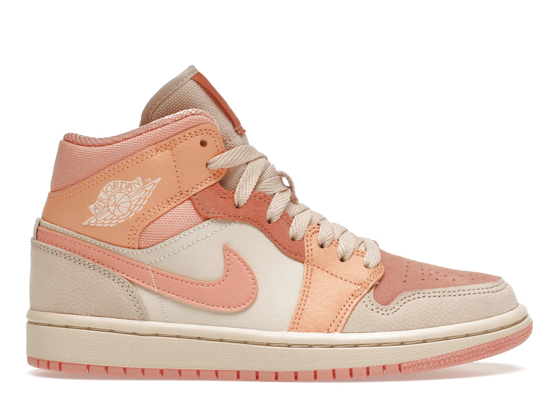 Vue 1 de Jordan 1 Mid Apricot Orange 