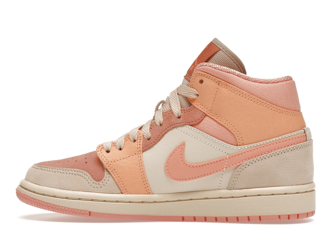Vue 20 de Jordan 1 Mid Apricot Orange 