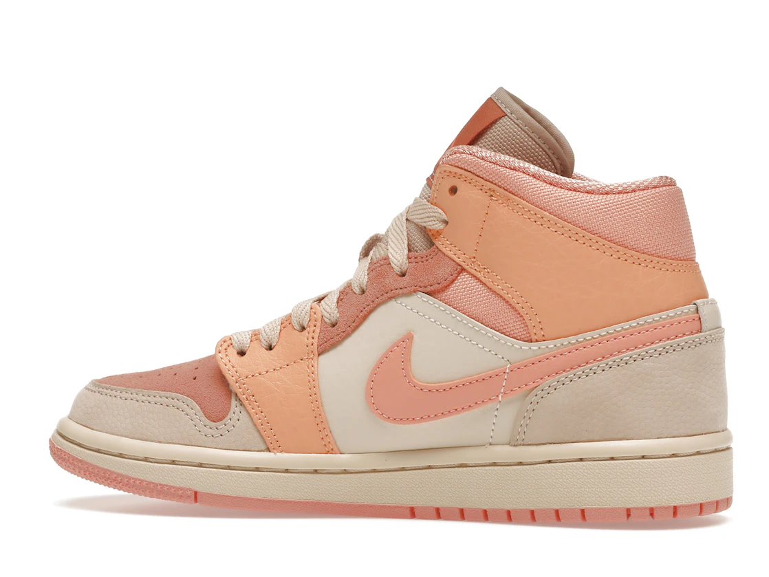Vue 21 de Jordan 1 Mid Apricot Orange 