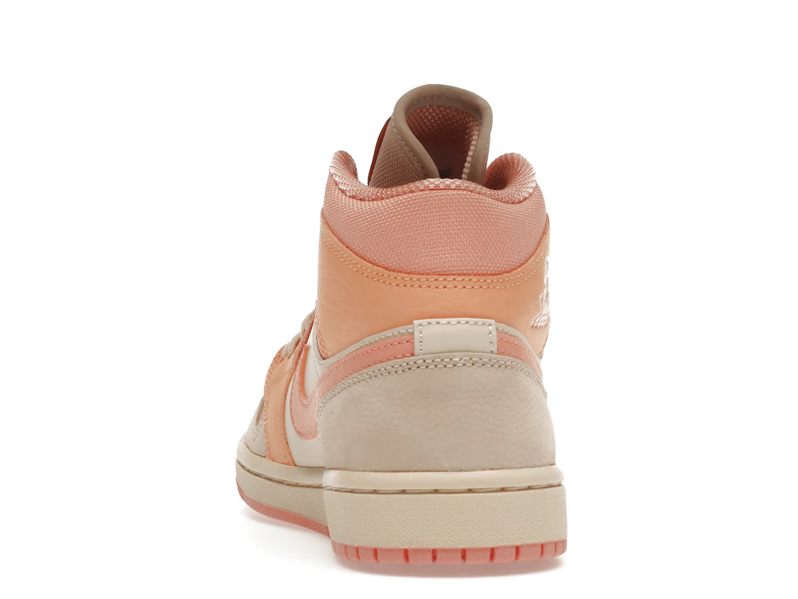 Vue 27 de Jordan 1 Mid Apricot Orange 