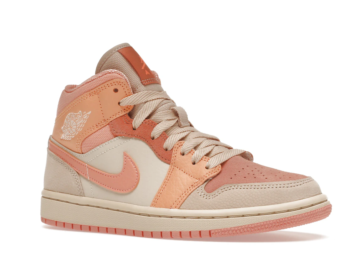 Vue 4 de Jordan 1 Mid Apricot Orange 
