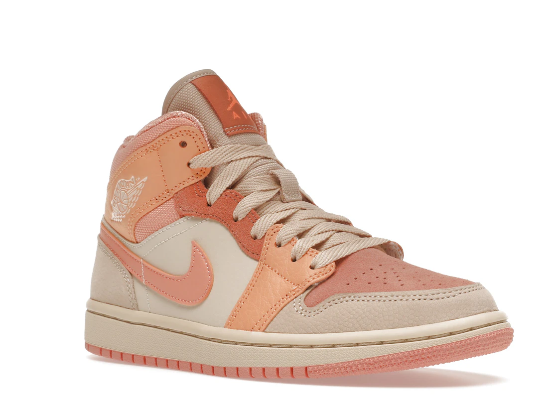 Vue 5 de Jordan 1 Mid Apricot Orange 
