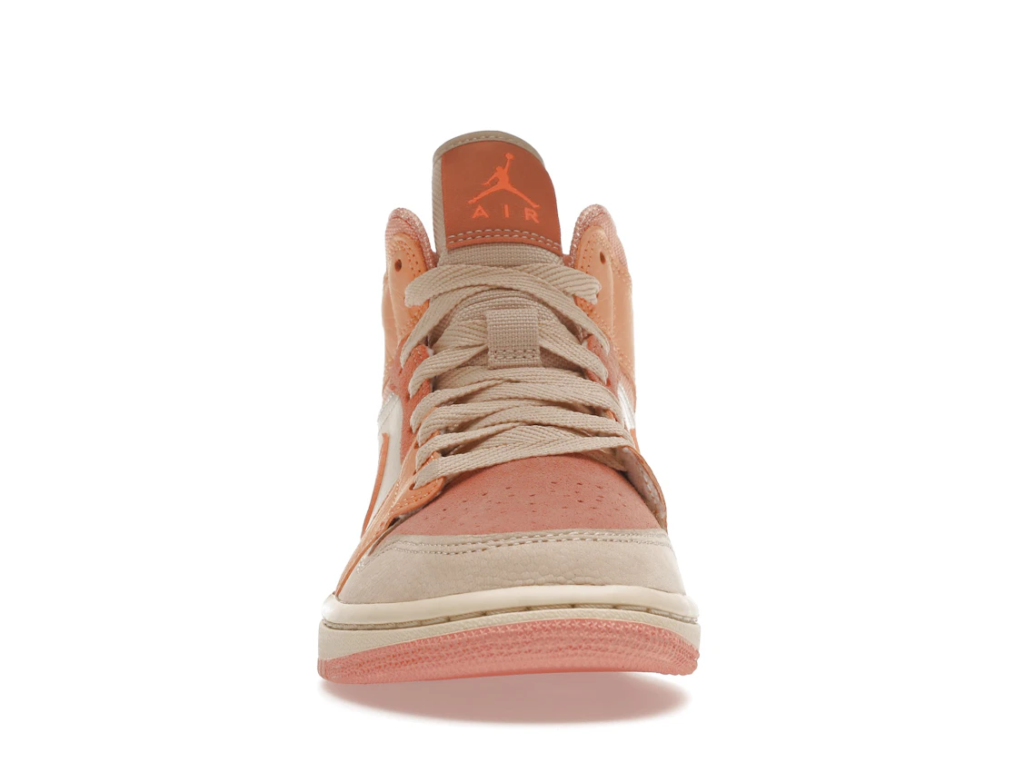 Vue 10 de Jordan 1 Mid Apricot Orange 