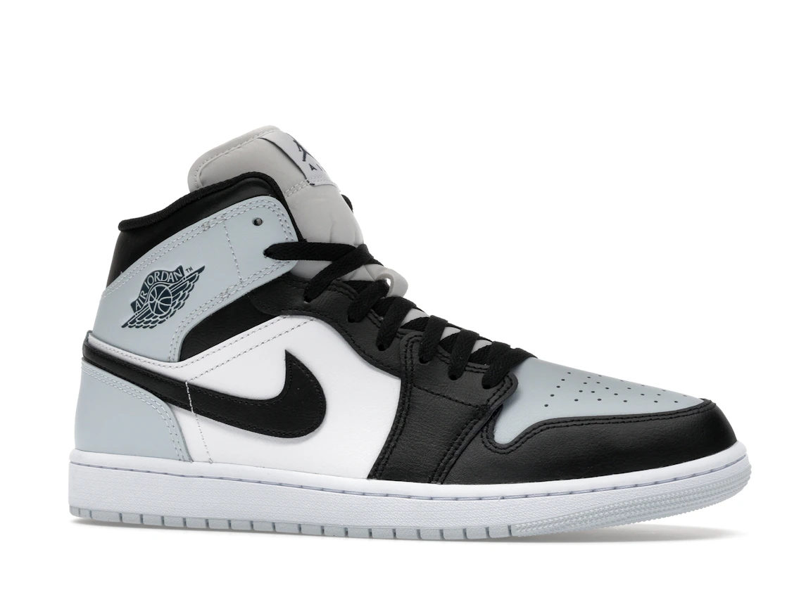 Vue 3 de Jordan 1 Mid Black Aura Squadron Blue
