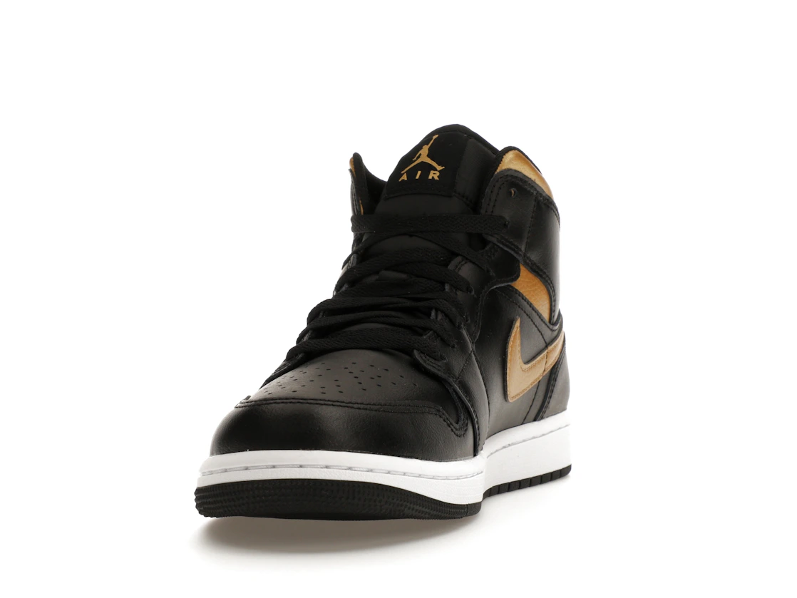 Vue 12 de Jordan 1 Mid Black Metallic Gold