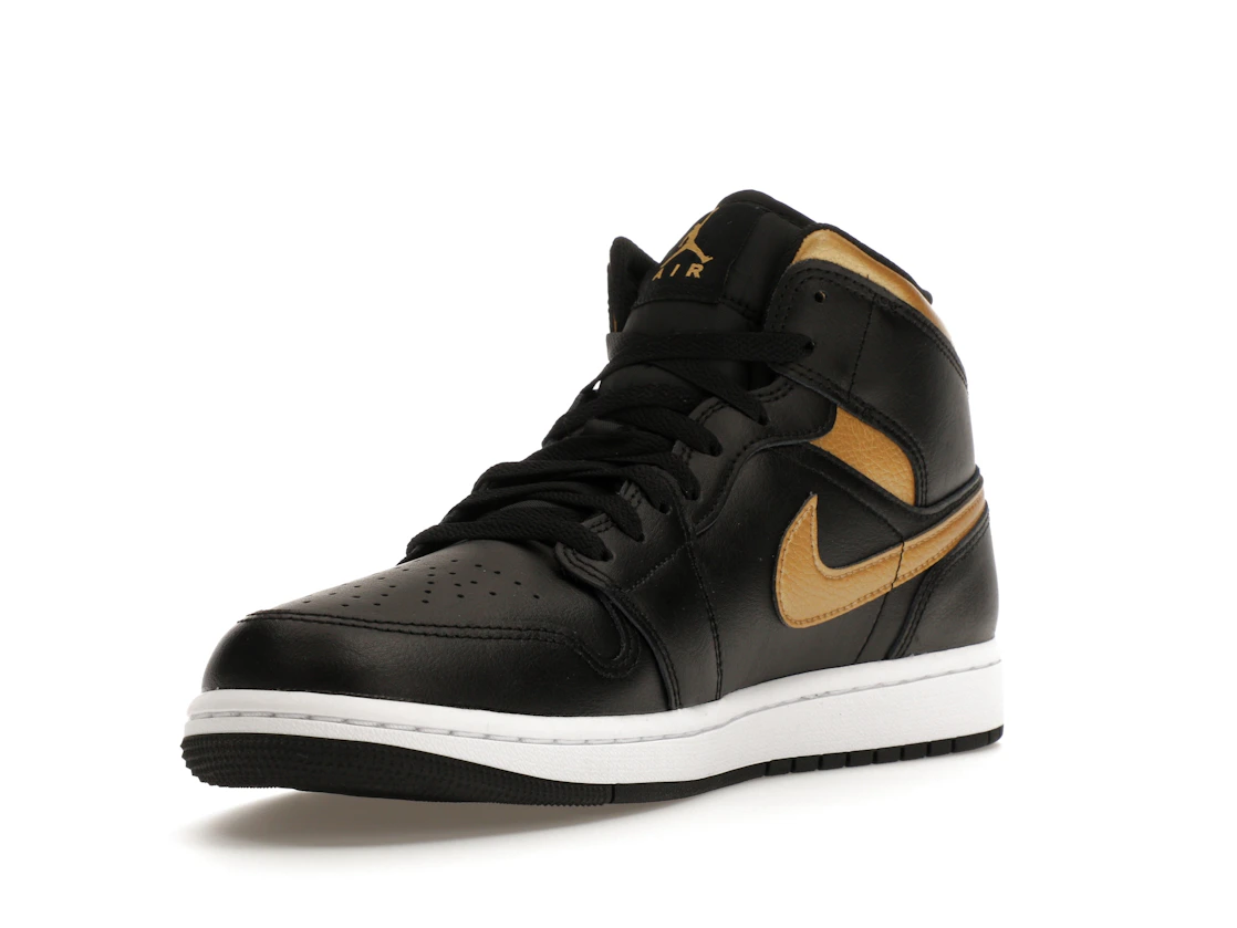Vue 14 de Jordan 1 Mid Black Metallic Gold
