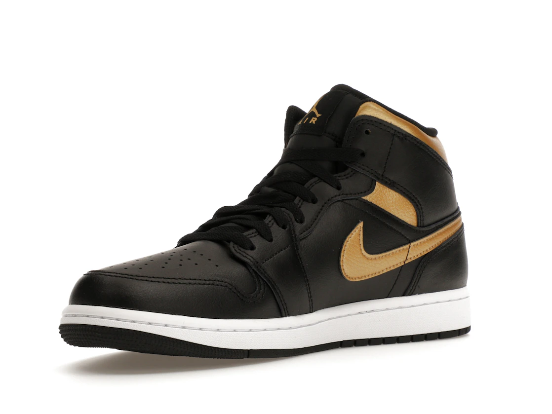 Vue 15 de Jordan 1 Mid Black Metallic Gold