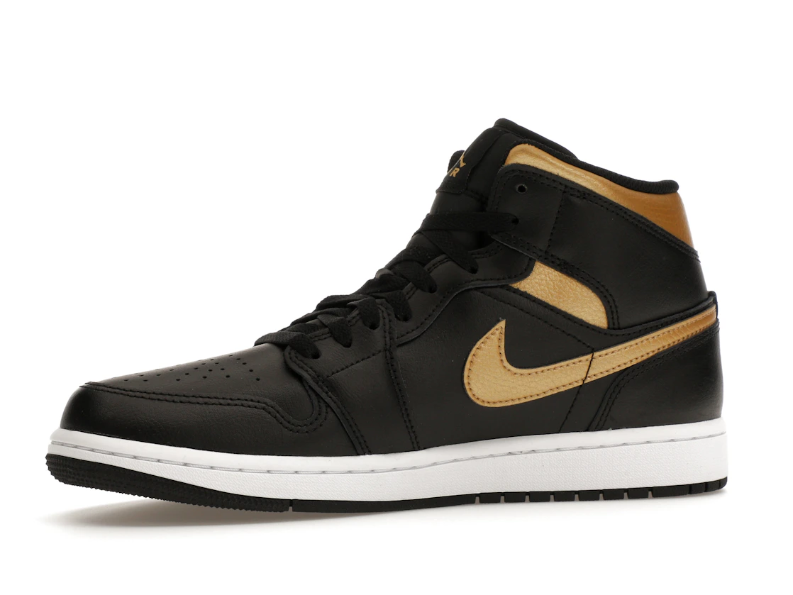 Vue 17 de Jordan 1 Mid Black Metallic Gold