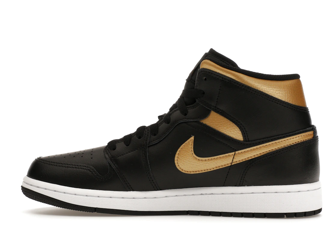 Vue 20 de Jordan 1 Mid Black Metallic Gold