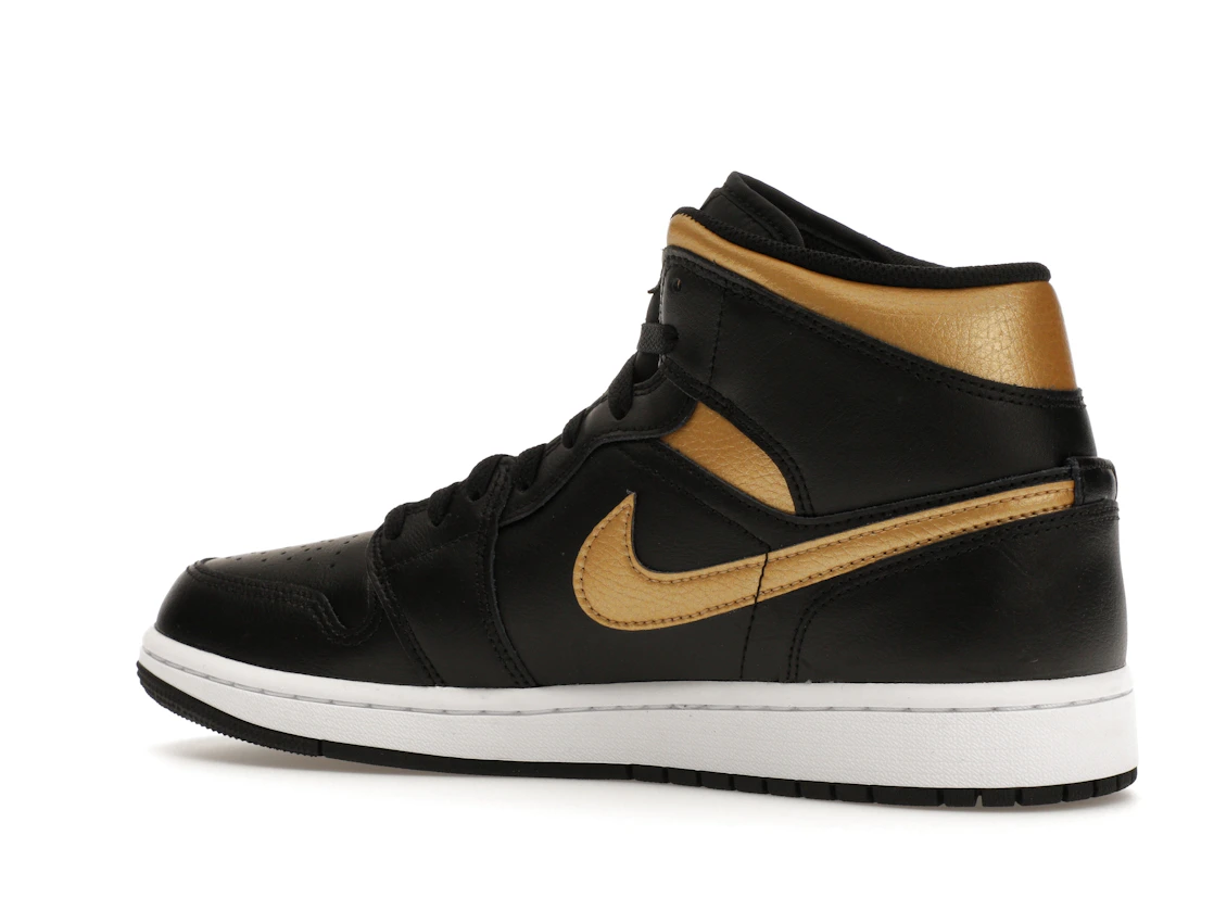 Vue 22 de Jordan 1 Mid Black Metallic Gold