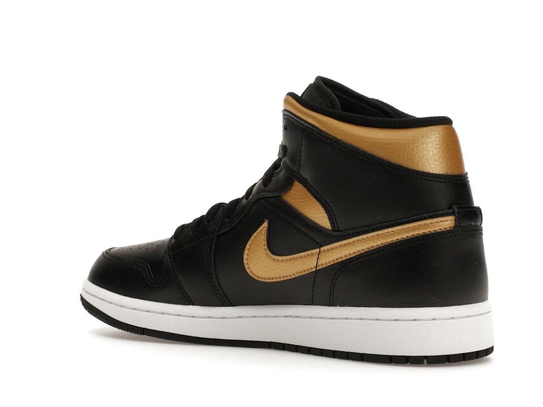 Vue 23 de Jordan 1 Mid Black Metallic Gold