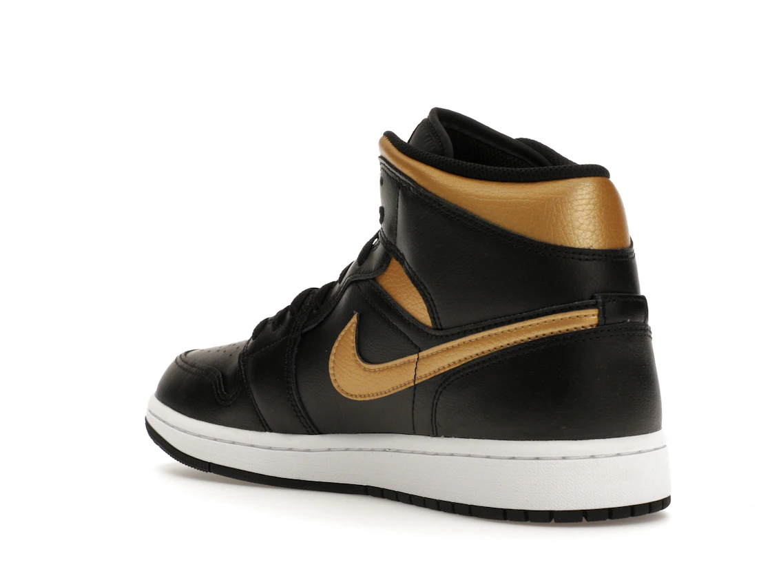 Vue 24 de Jordan 1 Mid Black Metallic Gold