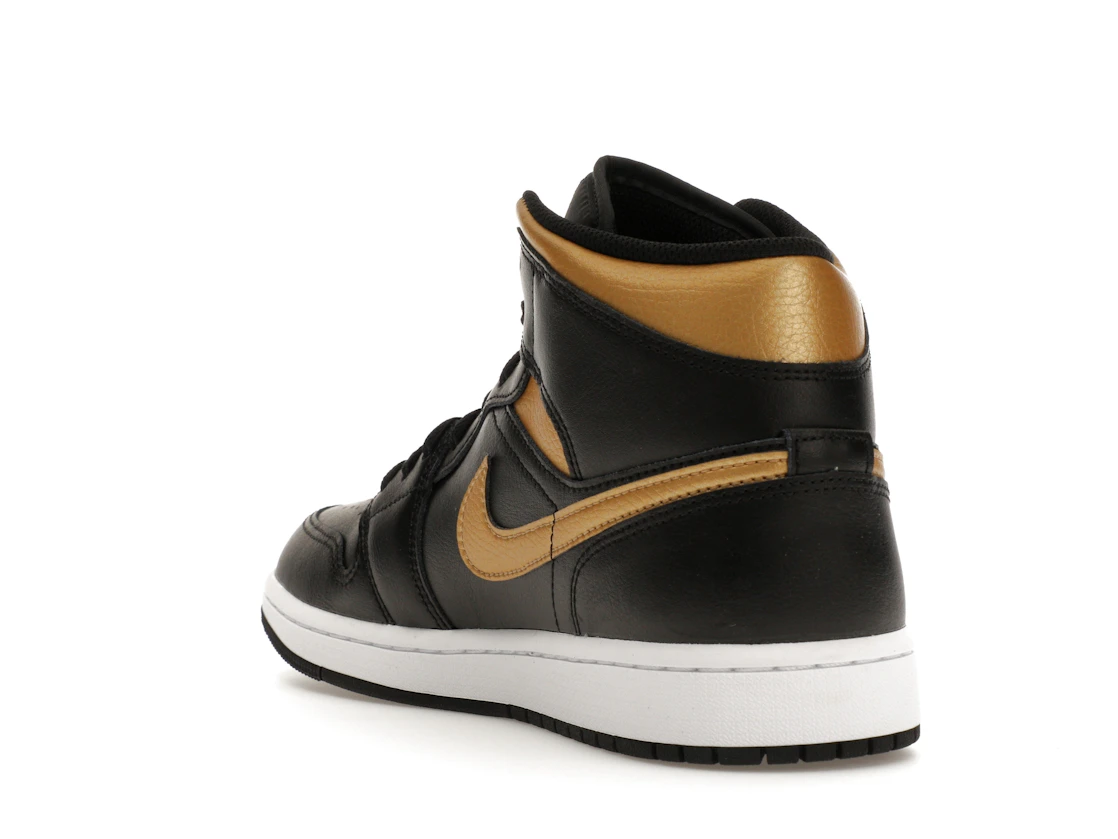 Vue 25 de Jordan 1 Mid Black Metallic Gold