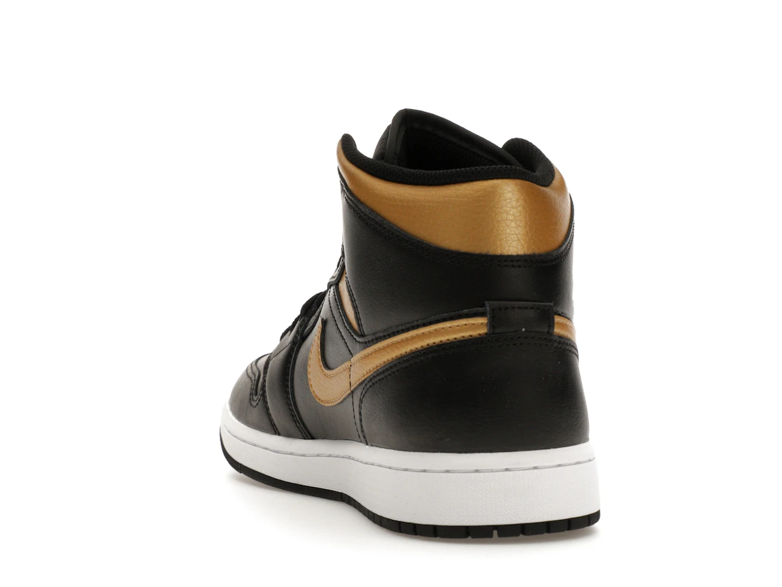 Vue 26 de Jordan 1 Mid Black Metallic Gold