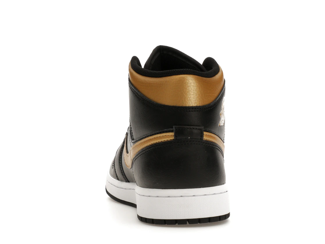 Vue 27 de Jordan 1 Mid Black Metallic Gold