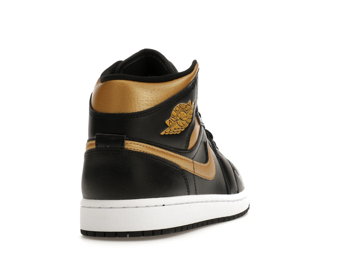 Vue 30 de Jordan 1 Mid Black Metallic Gold