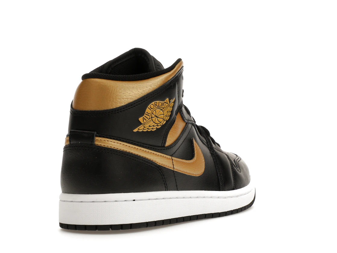Vue 31 de Jordan 1 Mid Black Metallic Gold