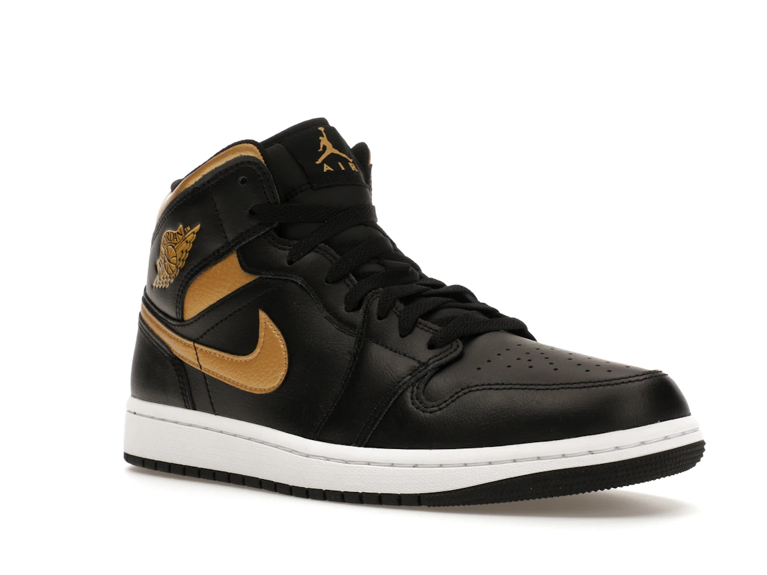 Vue 5 de Jordan 1 Mid Black Metallic Gold